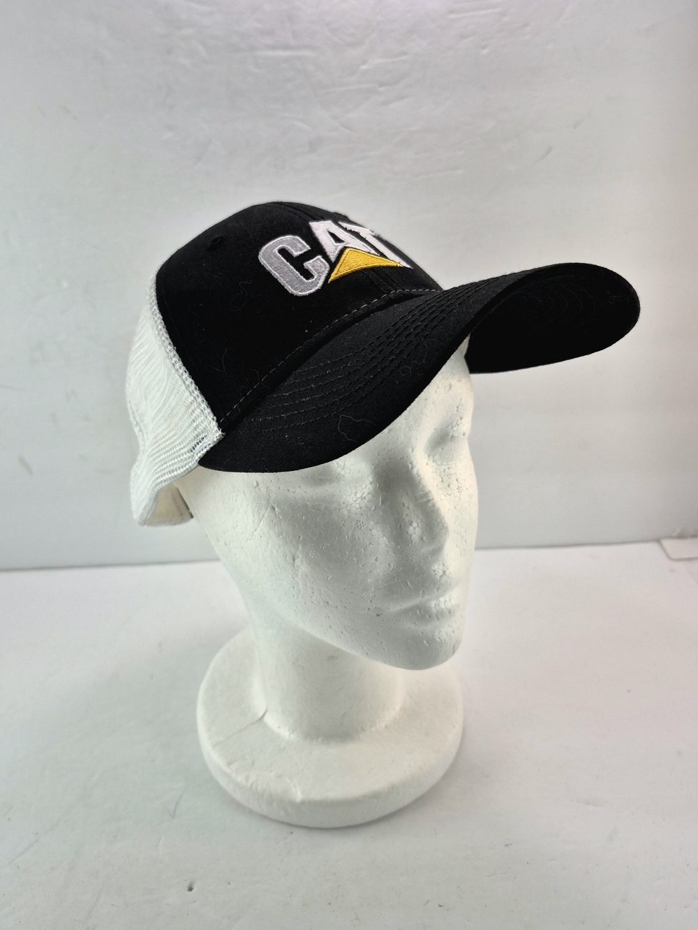 MPC CAT Caterpillar Trucker Hat Black White Mesh Snapback Cap OSFMAn authentic C